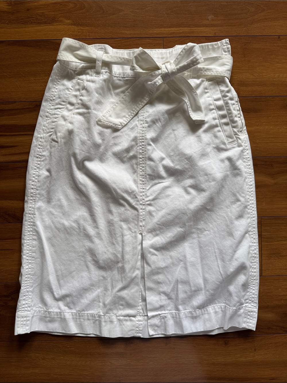 J.Crew White Belted Skirt 12
